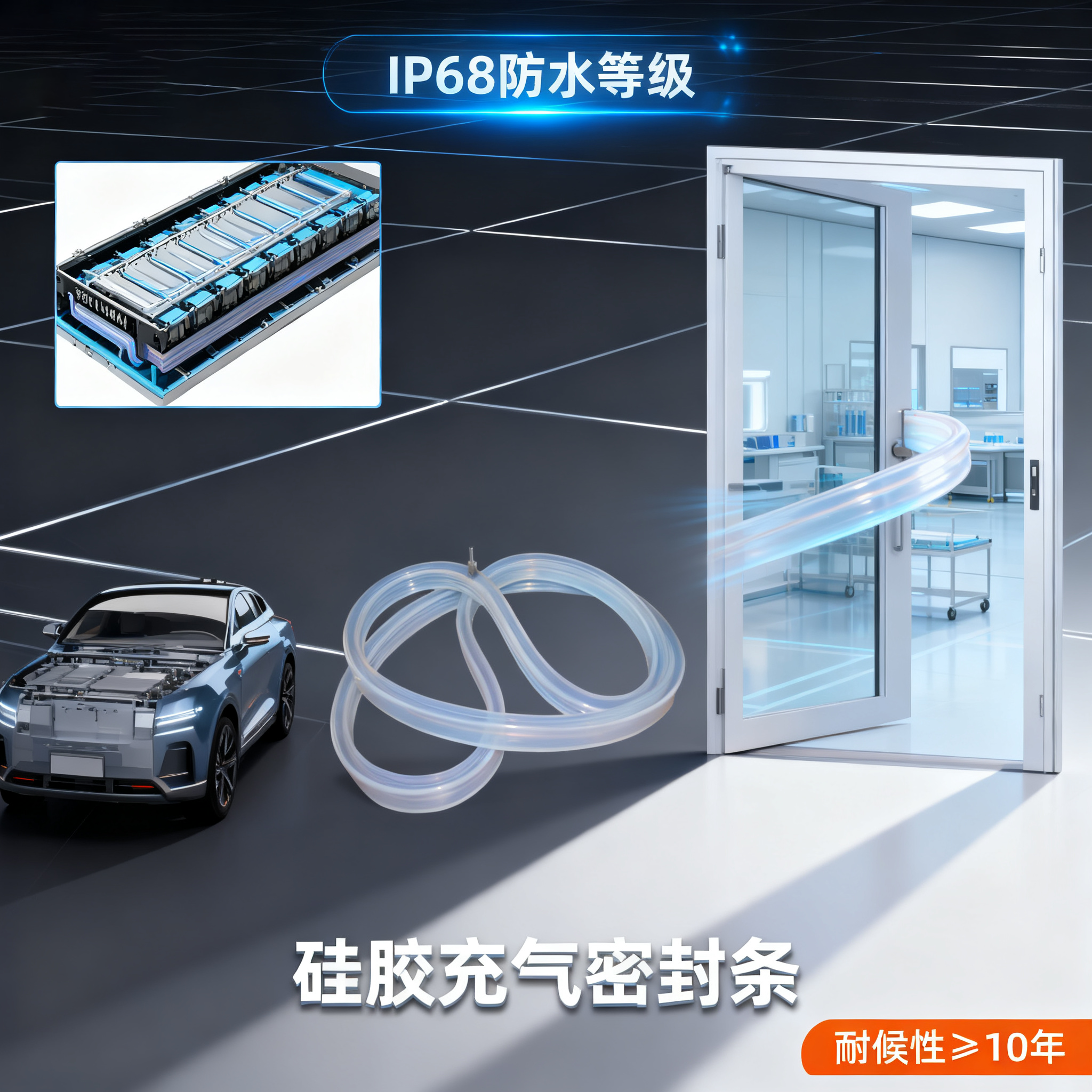 矽膠氣囊密封條