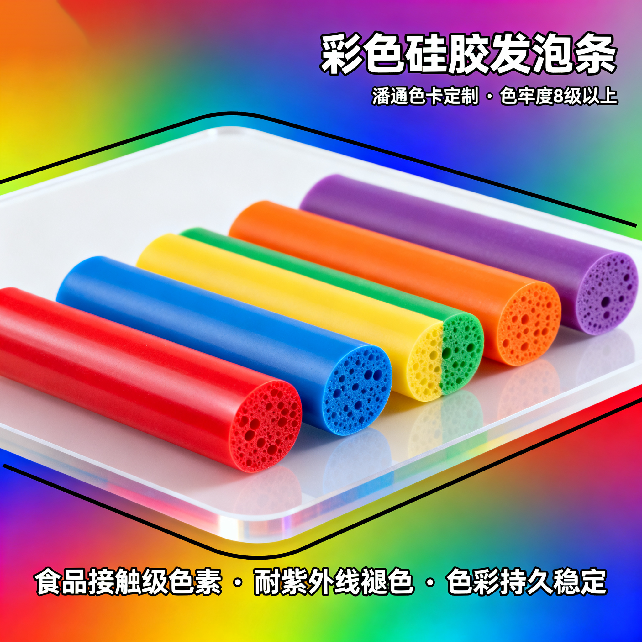 彩色矽膠發（fā）泡條